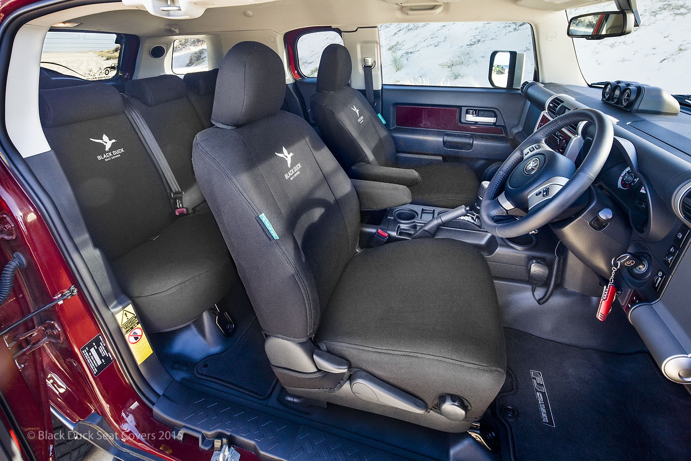 Black Duck Denim seat covers Toyota