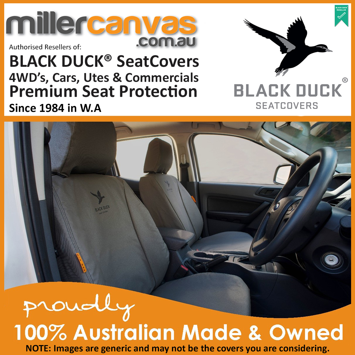 Driver & Passenger Buckets (set). Chrysler Jeep Wrangler TJ Series. 08/1996  - 09/2002 Black Duck™ Canvas Seat Covers.