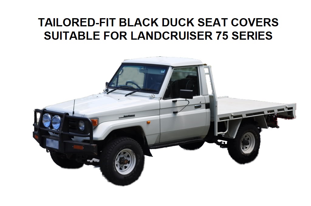 Black Duck Seat Covers Suitable For Landcruiser 75 Series - Toyota Land Cruiser Oem Seat Covers