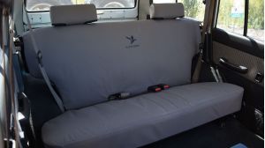 Rear Bench Seat Cover  - Full width suitable for Toyota Landcruiser 60 Series STD, DELUXE & GXL | Black Duck Seat Covers.
