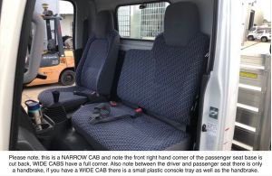 Black Duck™ Canvas Seat Covers to fit, Isuzu N Series NARROW Single Cabs including: NLR 45-150, NLS 45-150, NMR 60/40-150