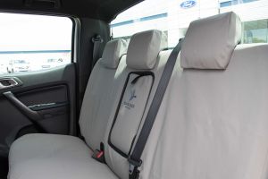 Black Duck Denim Seat Covers
to fit Ford PX 3 Ranger XL, XLS, XLT, FX4 & WILDTRAK Dual Cab Rear Bench Seat.