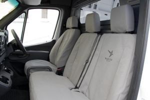 Black Duck seat covers to suit MY18, 3rd generation Mercedes Benz Sprinter Van & Dual Cab form 2018 onwards including 2019, 2020.
