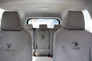 Black Duck Seat Covers  to suit  rear seats - suitable for 2019 TOYOTA RAV4 GX/GXL/HYBRID Wagons from 03/2019 onwards.