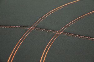 Black with Orange Stitching