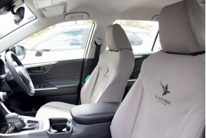 Black Duck Seat Covers COMBINED SET to suit front and rear seats - suitable for 2019 TOYOTA RAV4 GX/GXL/HYBRID Wagons from 03/2019 onwards