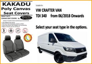 KAKADU CANVAS SEAT COVERS to suit VW CRAFTER TDI 340 VANS and CAB CHASSIS  from 06/2018 onwards