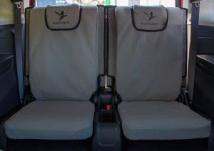 Row 3 Rear Bench 50/50 Split - Isuzu MU-X Wagon 2013 onwards: Black Duck Seat Covers