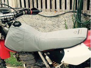 Heavy Duty Canvas All-In-One Padded  Seat & Tank Cover to fit HONDA XR 400 also fits XR250L SHROUDS REMOVED MOTORCYCLES