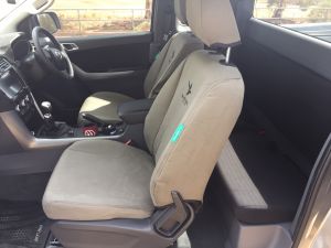 Make sure you fit BLACK DUCK Seat Covers to your MAZDA BT-50 FREESTYLE Cabs, they are the Duck's Nuts in Seat Covers and will protect your seat upholstery for years to come.
NOTE: GREY DENIM covers are fitted to the front seats the rear seat has no covers.