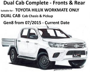 BUY Black Duck® SeatCovers - WORKMATE DUAL CAB COMPLETE – suitable for TOYOTA HILUX  WORKMATE NOT SR & SR5 - from 07/2015 onwards..