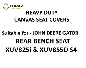 JD Gator XUV825i XUV855D S4 REAR Bench Canvas Covers.