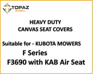 Miller Canvas are a leading SPECIALIST online retailer of Canvas seat covers designed specific to fit F3690 KUBOTA MOWER with KAB Air Seat.