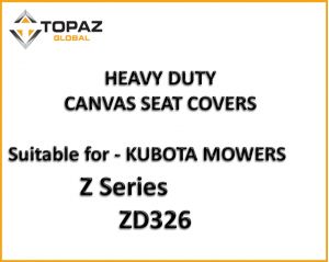 Miller Canvas are a leading online retailer of Canvas seat covers designed specific to fit ZD326 KUBOTA MOWER.