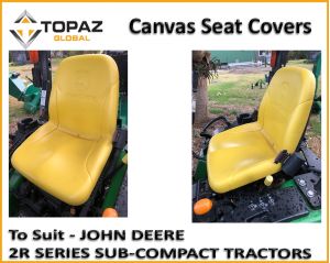 Miller Canvas are a leading specialist online retailer of Canvas seat covers to fit  JOHN DEERE 2R SERIES SUB-COMPACT TRACTORS.