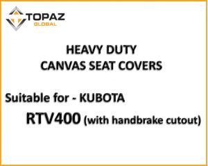 Miller Canvas supplies Quality Heavy Duty Canvas Seat Covers to suit your KUBOTA RTV400 RTV.