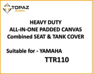 ALL-IN-ONE Padded Canvas SEAT & TANK COVER to suit  YAMAHA TTR110
