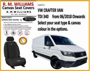 RM WILLIAMS - CANVAS SEAT COVERS  to suit VW CRAFTER TDI 340