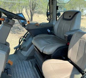 JOHN DEERE X9, 8R, 9R, 616  Sprayer from 2019 on - BLACK DUCK Canvas Seat Covers OPERATOR and BUDDY seat set.