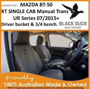BT-50 UR Series XT SINGLE CAB - MANUAL TRANS - BLACK DUCK SEAT COVERS