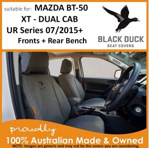 Make sure you fit Black Duck Canvas or Denim Seat Covers to your Mazda BT-50 XT UR series dual cab.