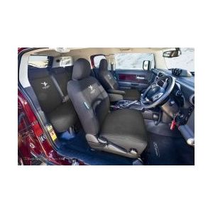 Black Duck Seat Covers - Row Two Rear Bench 60/40 split  - suitable for TOYOTA FJ Cruiser 2011- Current