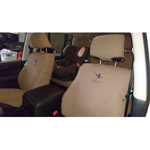 Black Duck Canvas™ Seat covers (Brown Canvas)  row 2 rear seat in a Sahara.