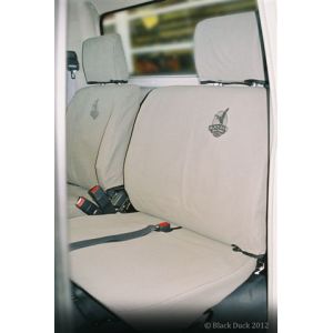 Black Duck Seat Covers image shows a later 79 Series Landcruiser.