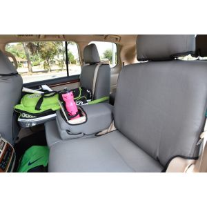 Black Duck Seat Covers Toyota 200 Series Sahara Row 2 rear bench seat Grey Denim