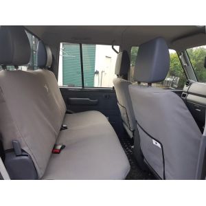 Black Duck Seat Covers to fit Landcruiser 79 Series Double Cab.