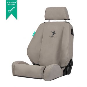Black Duck® SeatCovers - Front Driver and Passenger Bucket Seats (Set) - TOYOTA TROOP CARRIER VDJ78 WORKMATE & GXL - "Current Model"  from 09/2016 onwards including 2017, 2018, 2019, 2020, 2021, 2022 onwards CURRENT MODEL.