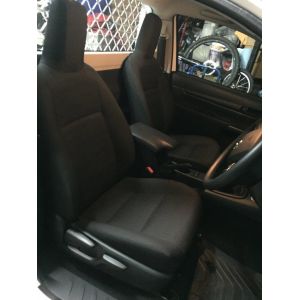 Black Duck Seat Covers provide the best protection and are suitable for Toyota Hilux Sinle Cab Workmate and SR Utes.