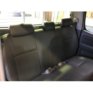 Black Duck Seat Covers Dual Cab Complete front and rear. Toyota Hilux Workmate & SR Utes.