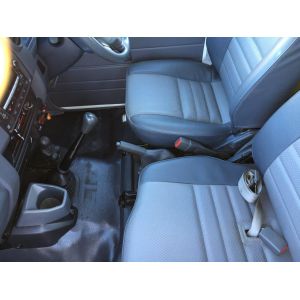 Driver Bucket & Passenger 3/4 Bench (3 seater) suitable for  VDJ79 Landcruiser Workmate & GX - From 08/2009+, Black Duck Seat Covers