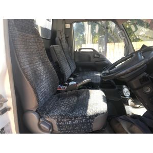 Black Duck Seat Covers Isuzu NPR, NPS, NQR Series Truck Driver Hiback Bucket & Passenger 3/4 Hiback with fold down centre backrest TIN051