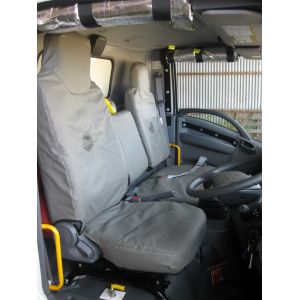 Black Duck™ Canvas Seat Covers Isuzu NH Series Trucks NNR NPR NPS NQR. NOTE IMAGES ARE FOR DISPLAY ONLY AND MAY NOT DEPICT YOUR MODEL.