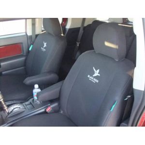 Black Duck Seat Covers to fit TOYOTA FJ Cruiser Black Denim shown.