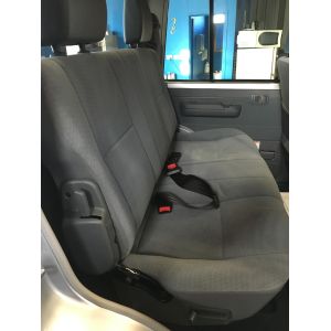 Black Duck Seat Covers suitable for Landcruiser 70 Series VDJ79R Dual Cab