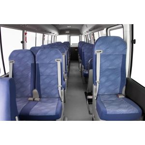 Black Duck Seat Covers 2015 Toyota Coaster.