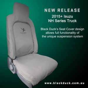 Black Duck™ Canvas Seat Covers Isuzu NH Series Trucks NNR NPR NPS NQR 2015+