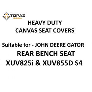 JD Gator XUV825i XUV855D S4 REAR Bench Canvas Covers.