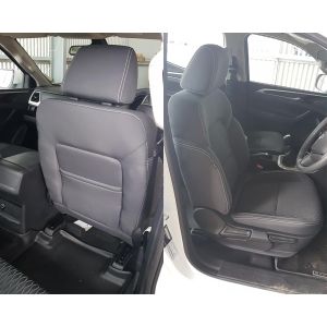 Canvas or 4Elements  BLACK DUCK Seat Covers to suit LDV T60 Dual Cabs
(GENERIC SAMPLE IMAGE ONLY)