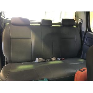 Black Duck Seat Covers Dual Cab Complete front and rear. Toyota Hilux Workmate & SR Utes.