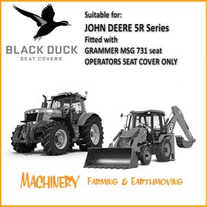 Black Duck Seat Covers JOHN DEERE TRACTORS 5080R, 5090R & 5100R Tractors with Grammer MSG731 seat