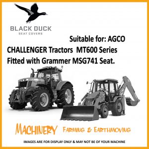 Black Duck Seat Covers AGCO CHALLENGER TRACTORS MT600 Series Tractors MSG741.