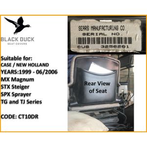 Black Duck Canvas or Denim Seat Covers to suit New Holland TG and TG series Tractors dated 1999 to 06/2006