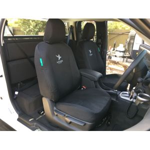 Black Duck Canvas & Denim Seat Covers to fit Holden RG Colorado 7 LT Wagons NOTE: The image shows Black Denim in a Colorado Ute thesese are the same seats as used in th e Colorado 7.