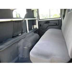 Black Duck™ Canvas Seat Covers Isuzu NH Series Trucks NNR NPR NPS NQR CREW CAB ONLY TIN074 REAR BENCH Seat.