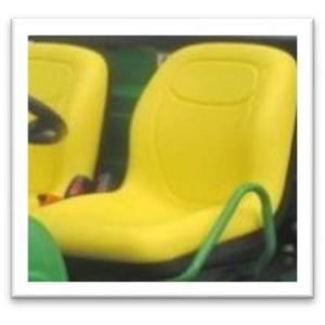 Heavy Duty Canvas Seat Cover to fit low back bucket seats in JOHN DEERE GATOR T SERIES.