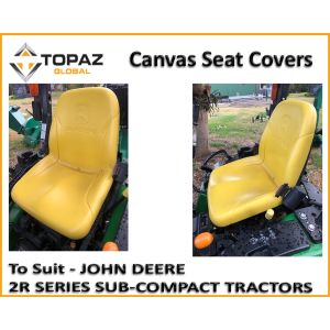 Miller Canvas are a leading specialist online retailer of Canvas seat covers to fit  JOHN DEERE 2R SERIES SUB-COMPACT TRACTORS.